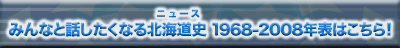 みんなと話したくなる北海道史（ニュース）1968-2008年表はこちら！