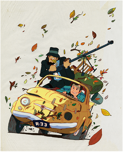 1979年11月号表紙用セル画 「ルパン三世 カリオストロの城」原作:モンキー・パンチ ©TMS