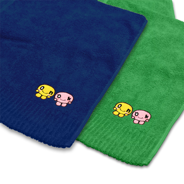 onちゃん×ホットマン ワンポイント刺繍 フェイスタオル