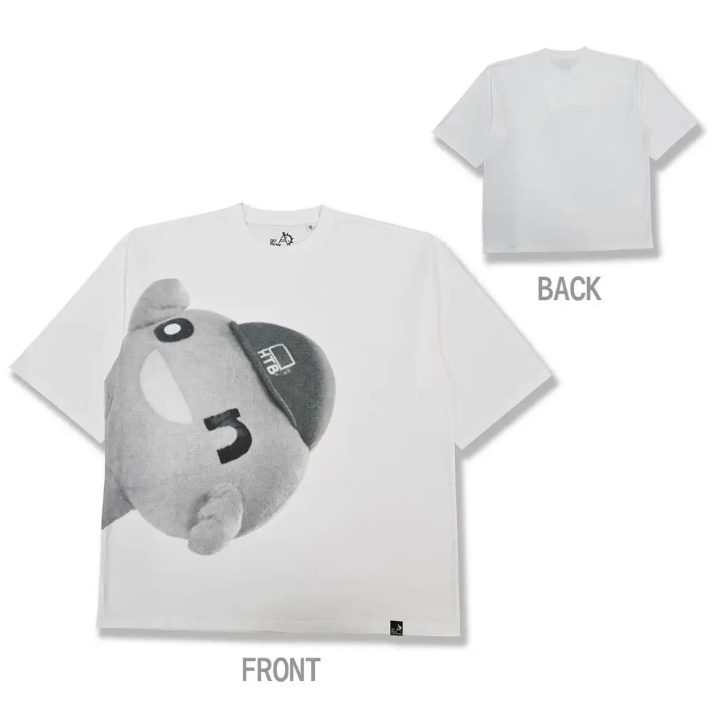 go slow caravan onちゃん BIGプリントTEE「白/黒」(M/L/XL)