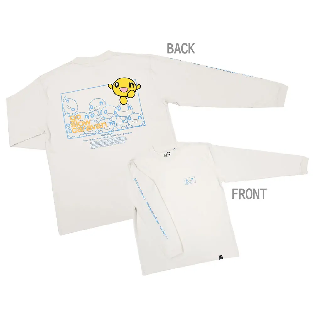 go slow caravan onちゃんスクエアロンTEE「アイボリー」(M/L/XL)