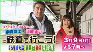 宇梶剛士と土屋まりの鉄道で行こう！ ぐるり噴火湾　絶景＆絶品探しの旅