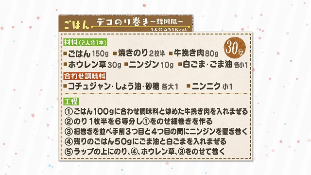 #21 デコのり巻き～韓国風～