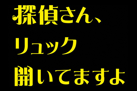 金曜ナイトドラマ<br>探偵さん、リュック開いてますよ