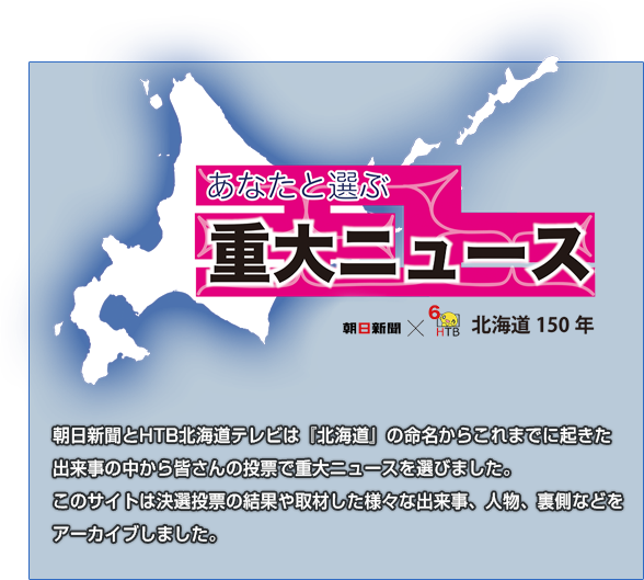 朝日新聞×ＨＴＢ 北海道150年 あなたと選ぶ重大ニュース