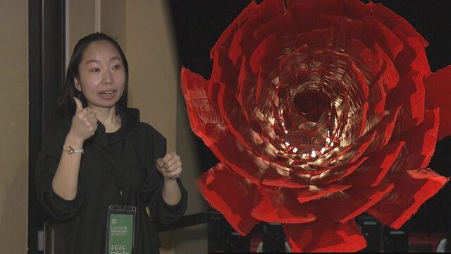 ガイド自身が手話を使って案内　手話ガイドによる鑑賞ツアー　札幌国際芸術祭 サムネイル