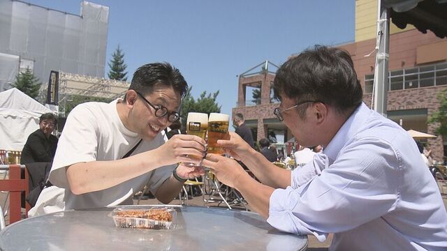 気温上昇　北海道のカラっとした夏の空気の下　味わう贅沢　札幌中心部でビールイベント開催 サムネイル