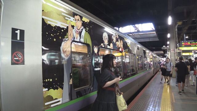 JR北海道「鬼滅の刃ラッピング特急列車」　主要キャラがアナウンスする車両も