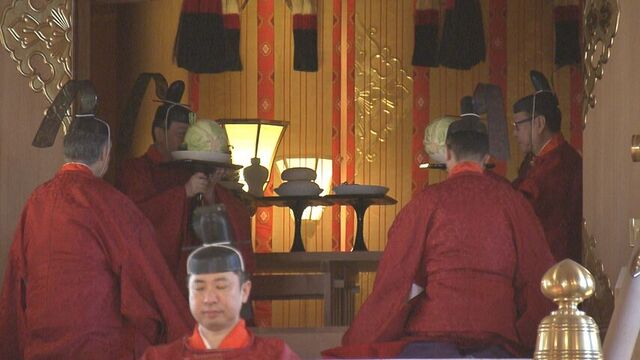 北海道神宮で「勤労感謝の日」の由来とされる秋の実りを祝う新嘗祭が開催