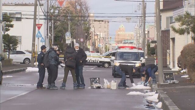 強盗致傷事件として犯人の行方を追う　函館市の寺で７６歳の女性が木刀のようなもので殴られる