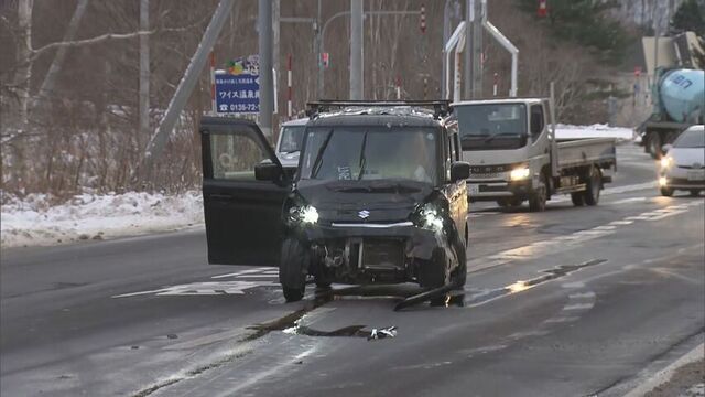 北海道共和町の国道で正面衝突事故 50代男性が病院搬送 会話可能 路面一部凍結 サムネイル