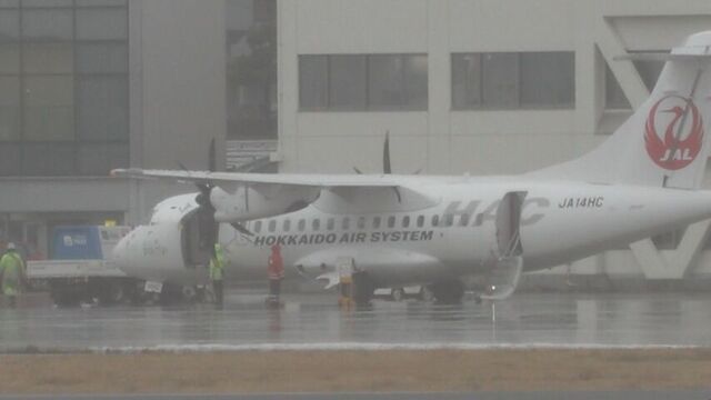 <速報>函館空港に“緊急着陸” 過冷却水滴原因で着氷か けが人なし 札幌・丘珠ー秋田 日本航空2823便 サムネイル