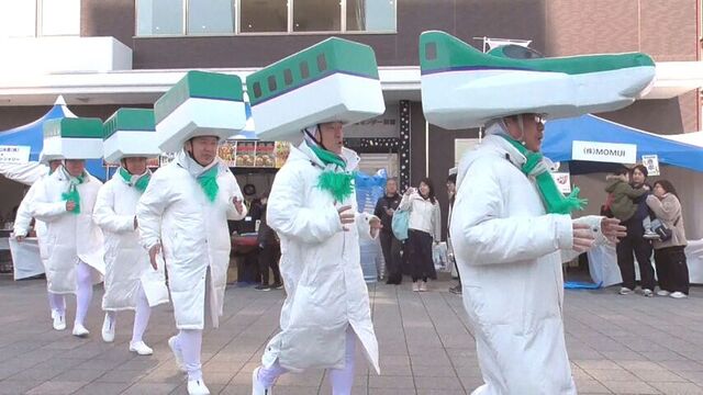 北海道新幹線10周年で10年ぶりに復活！平均年齢53歳「はやぶさPR隊」首腰の痛み乗り越え熱い走行を披露