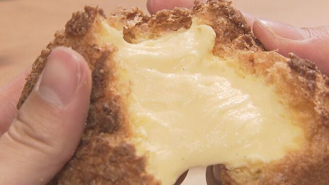 山縣秀選手のクリスピー・ガタシュークリーム