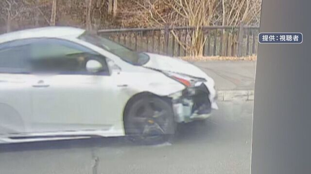 千歳市でひき逃げやあて逃げ事件が立て続けに発生　破損した車が走る様子が防犯カメラに…