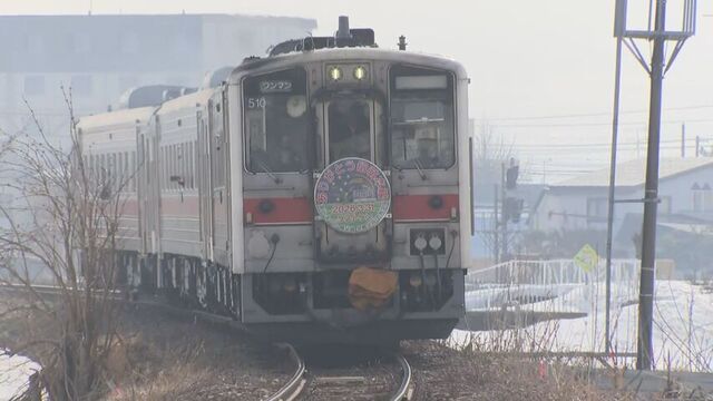 運行最終日を迎えたＪＲ留萌線（深川市）
