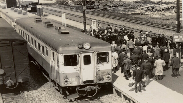 昭和３０～４０年代の石狩沼田駅（提供：沼田町教育委員会）
