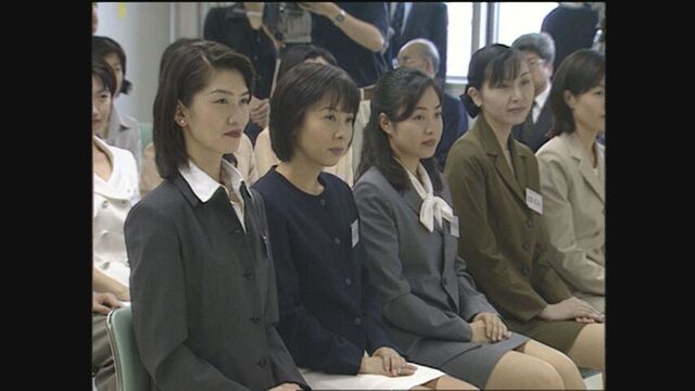 北海道国際航空＝エア・ドゥの入社式（1998年）