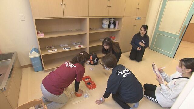 認定こども園幌東で行われた救命訓練