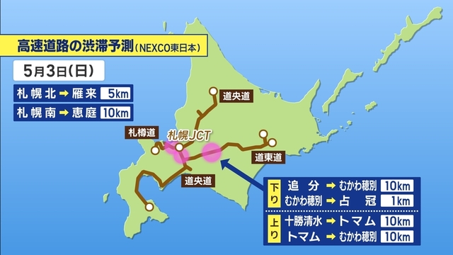 ■NEXCO東日本発表「５月３日」の渋滞予測