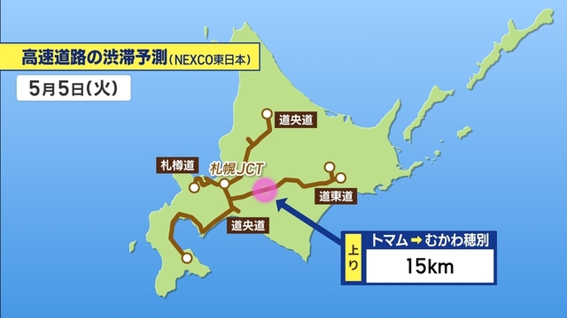 ■NEXCO東日本発表「５月５日」の渋滞予測