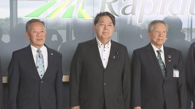 林芳正総務大臣　千歳市のラピダスの工場などを視察　地域の核となる企業が重要と語る