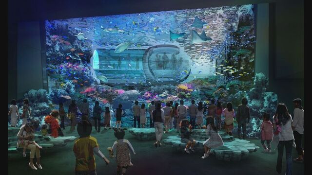 ジャイアンツタウンスタジアムに建設予定の水族館のパース