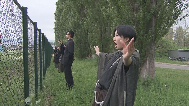 北大応援団　練習の様子