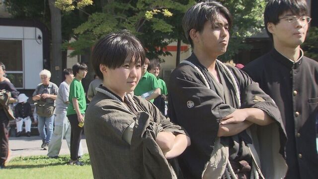 北海道大学第百十四代応援団　団長　早坂知夏さんと応援団