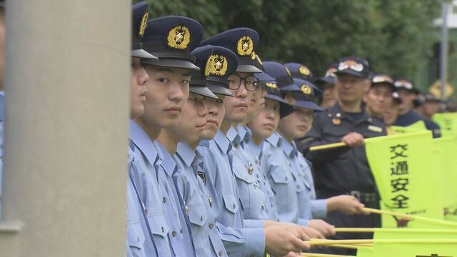 「警察官としての第一歩」 北海道警察学校の初任科生が交通安全の啓発活動 サムネイル