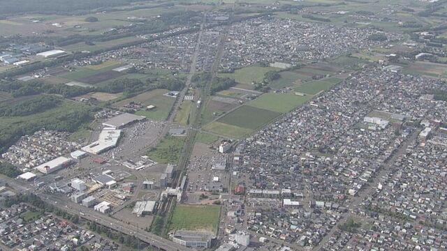 新２軍施設の建設地　恵庭市 JR恵み野駅周辺