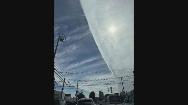 「変った雲がでている」…北海道内各地からHTBに視聴者投稿相次ぐ…「空気の分かれ目」で発生か