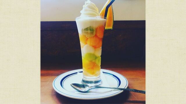 wake cafe『秋メロンのクリームソーダ』