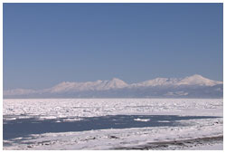 知床連山・流氷