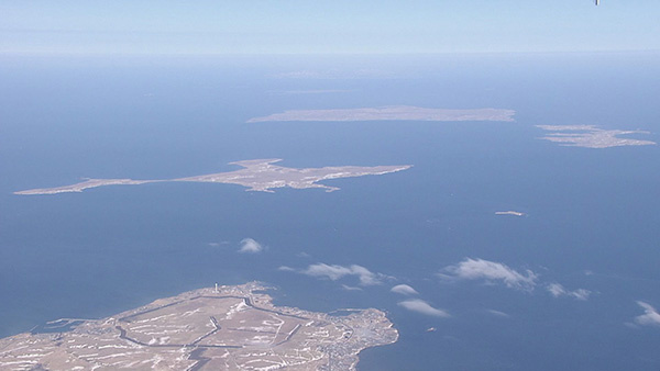 根室上空からの北方領土画像