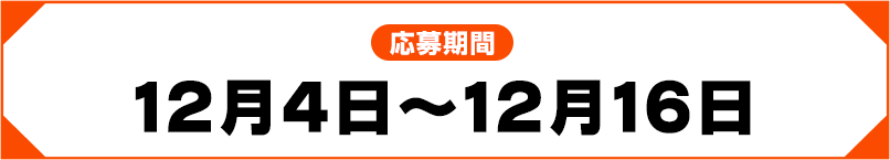 応募期間 12月4日～12月16日